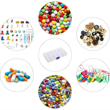 15-Grid Clear Plastic Jewelry Organizer Box with Dividers (1 Pc)