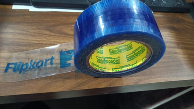 Blue tape for packaging with Flipkart lMetomart online Store for delivery use.