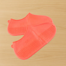 Orange Non-Slip Silicone Rain Reusable Anti skid Waterproof Fordable Boot Shoe Cover (1 Pair)